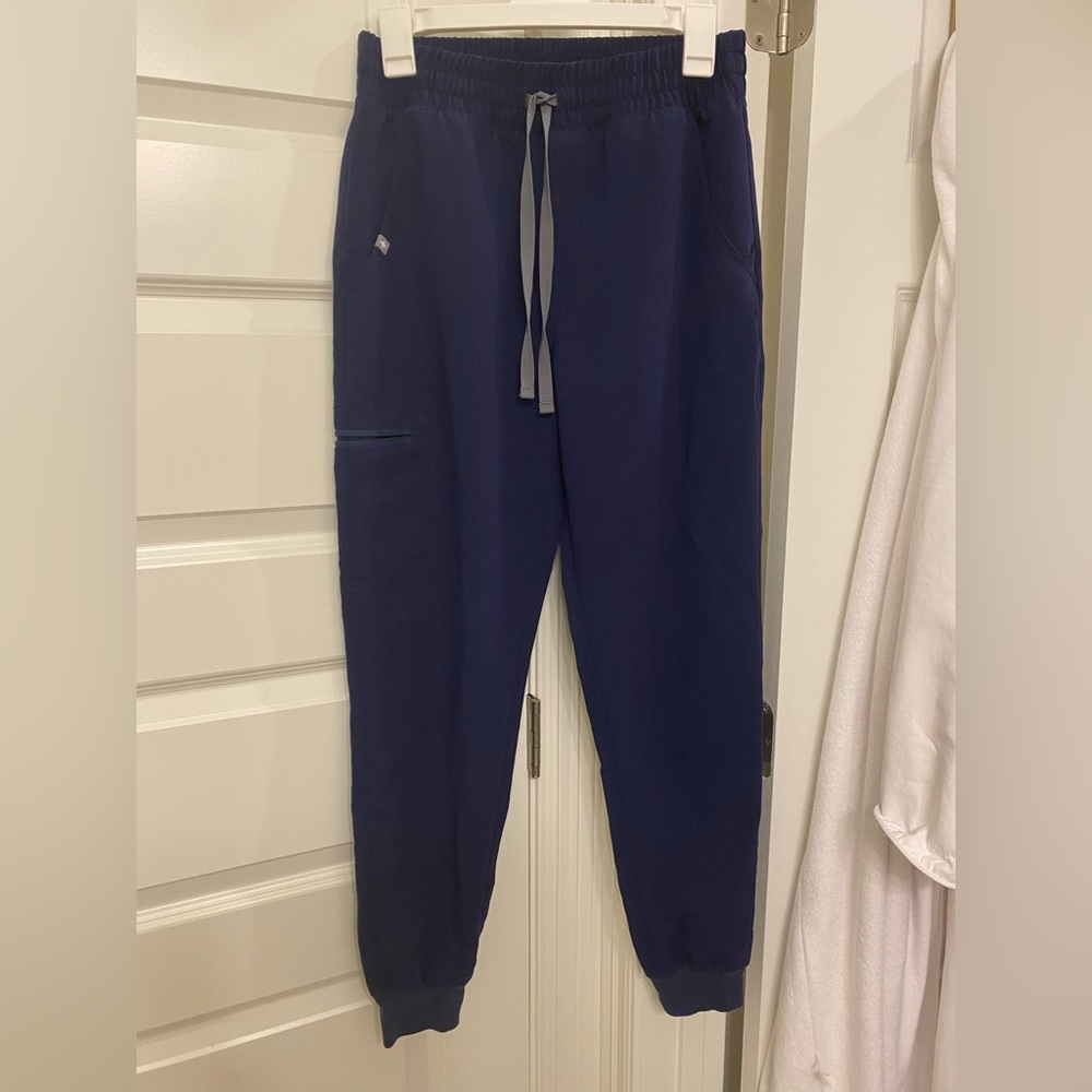 FIGS navy high waist Zamora jogger scrub pants size small